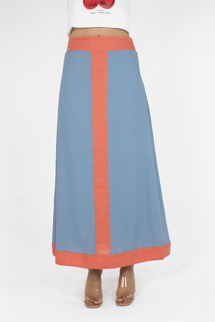 Falda Lino Azul
