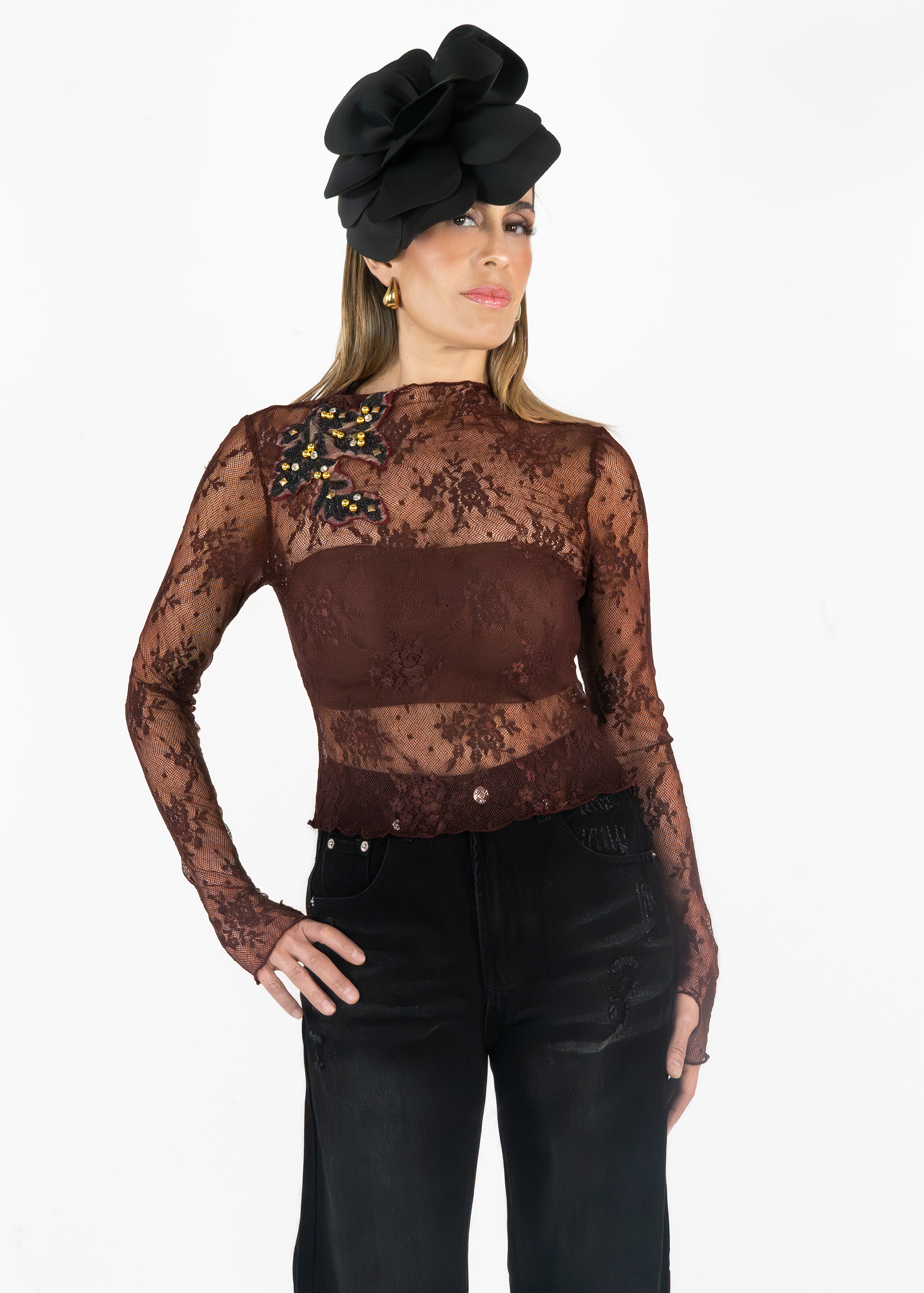 Blusa Mesh Vino