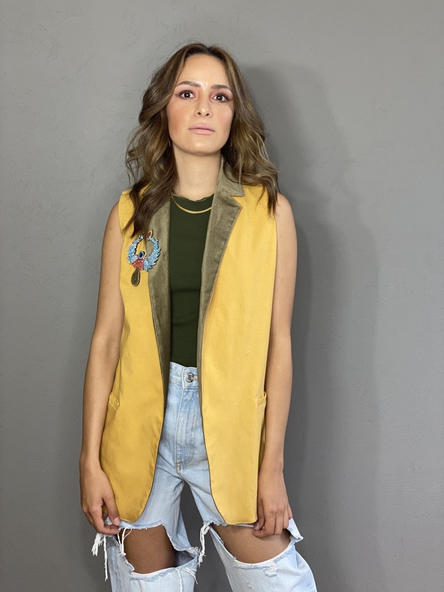 Chaleco con Aplicación - Matalí Arte Boutique