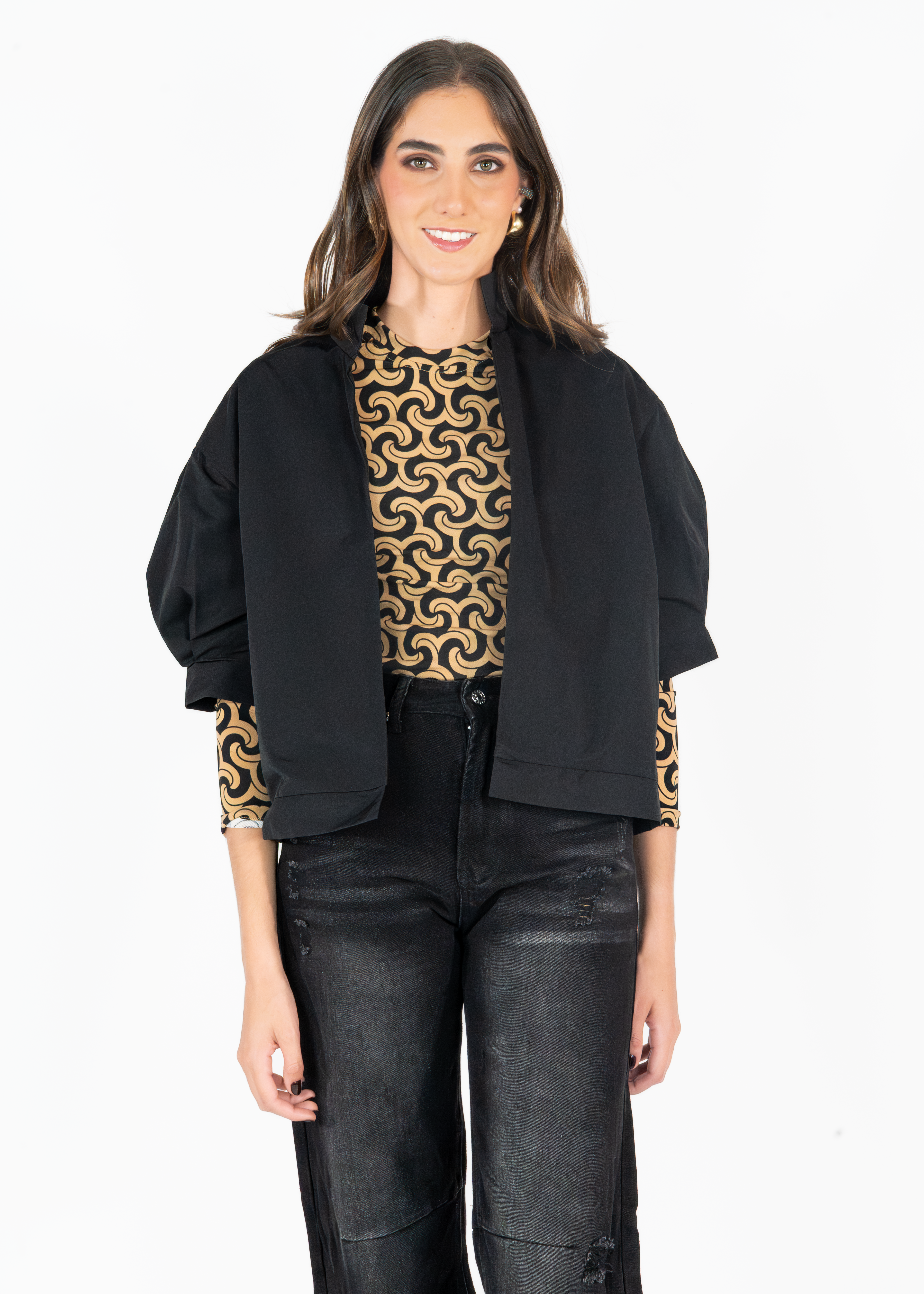 Chaqueta Bomber Cotton Negro