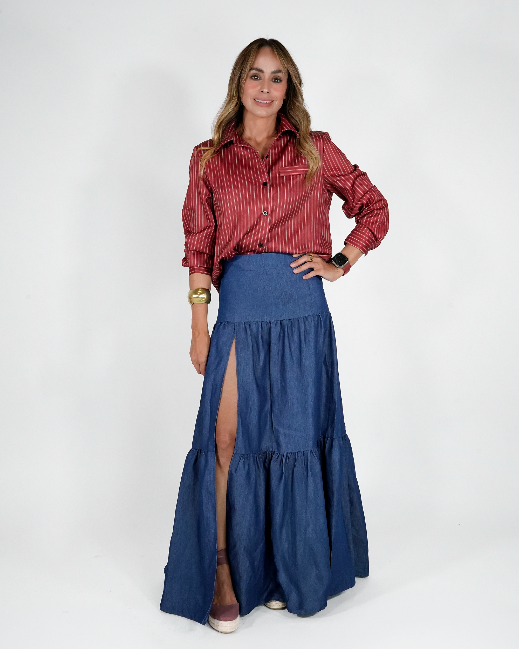 Camisa Merlot Lines