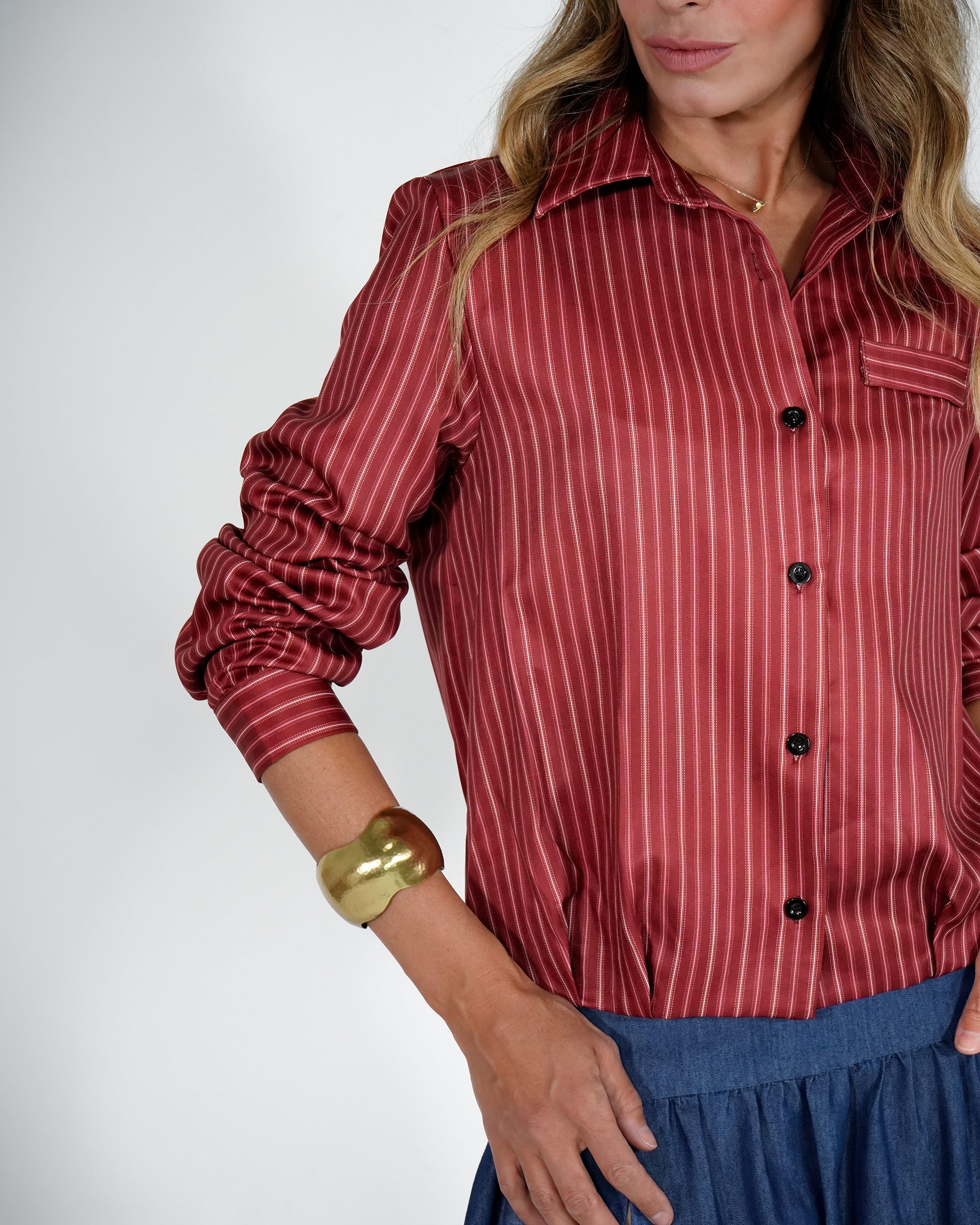 Camisa Merlot Lines
