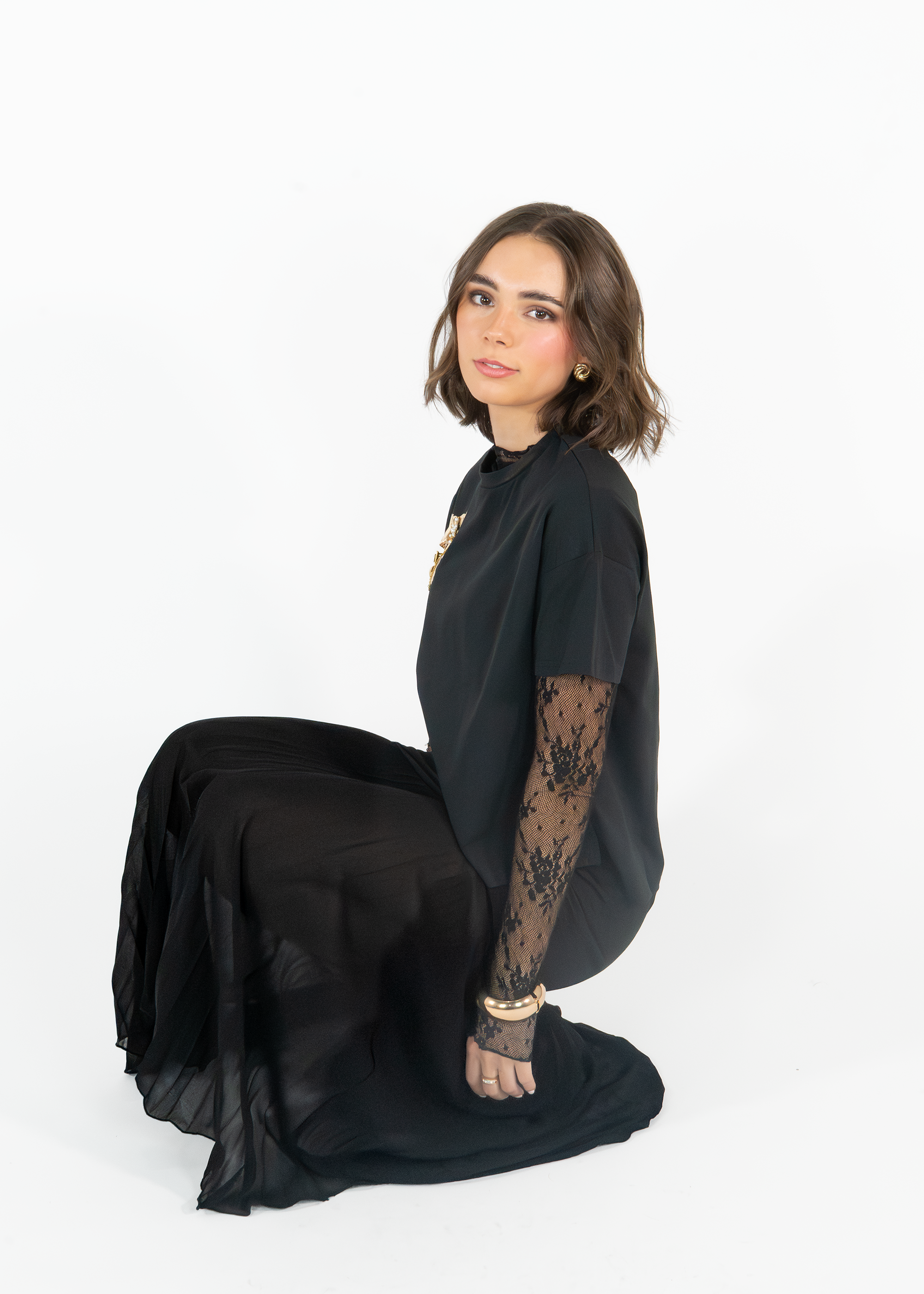 Falda Plisada Negro
