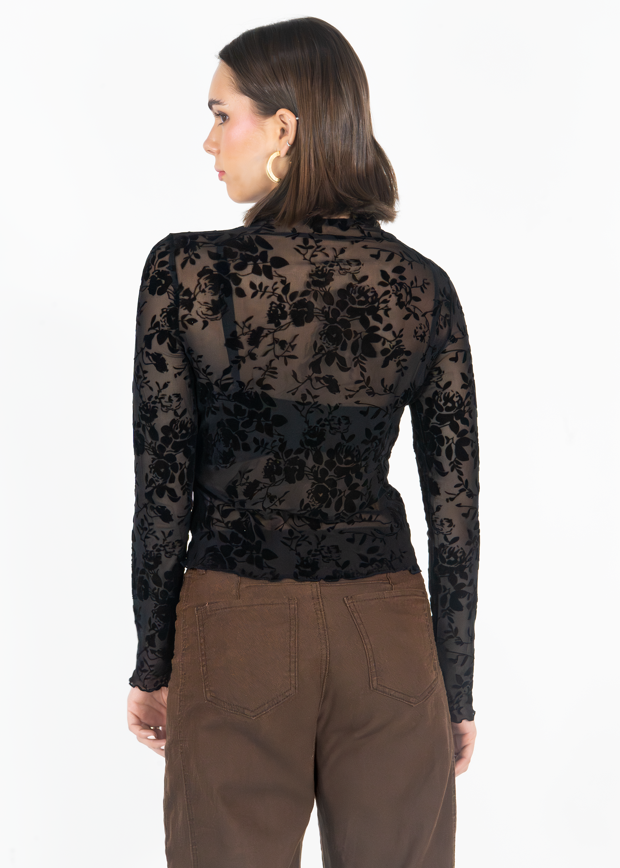Blusa Mesh Tercipelo