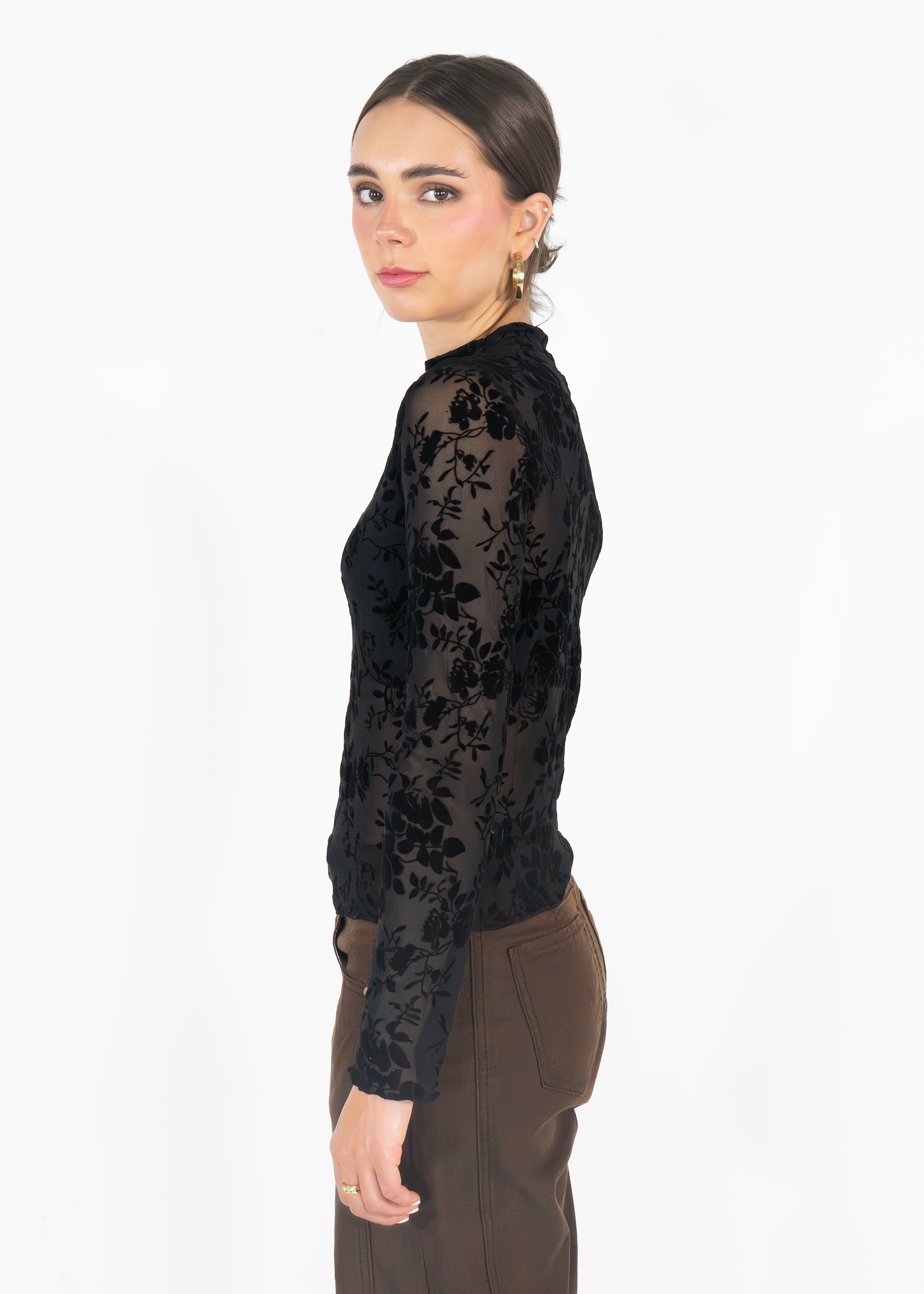 Blusa Mesh Tercipelo