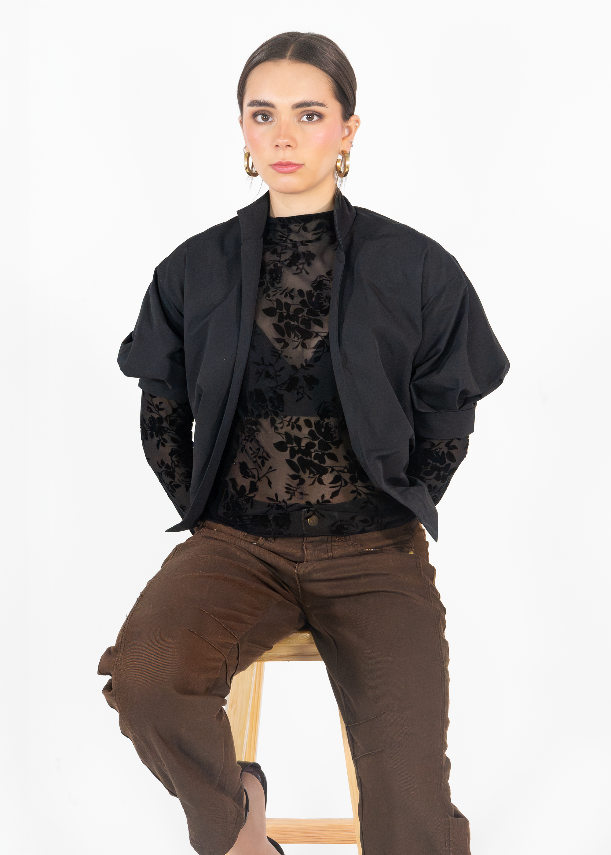Blusa Mesh Tercipelo