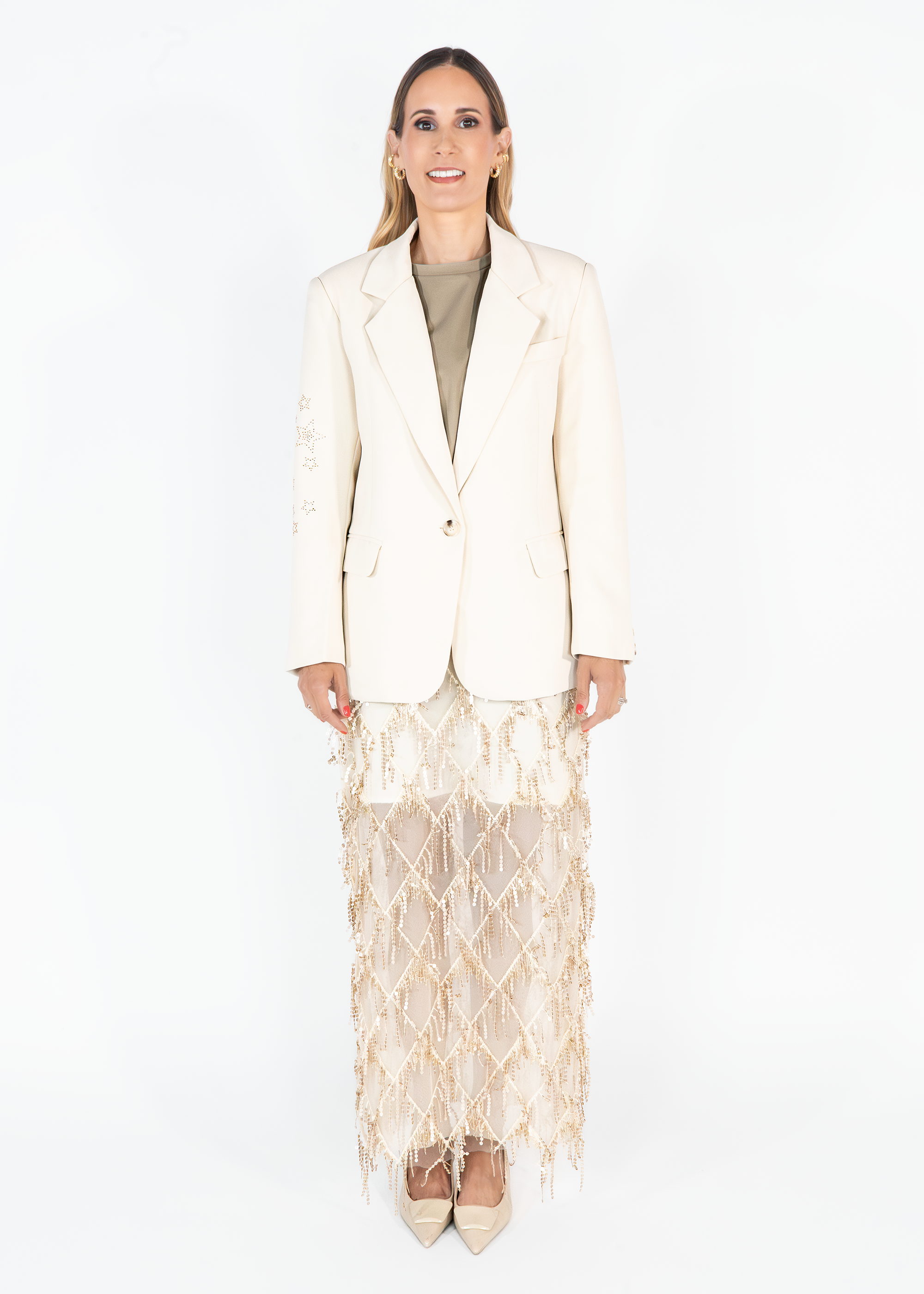 Falda de Tul  Beige