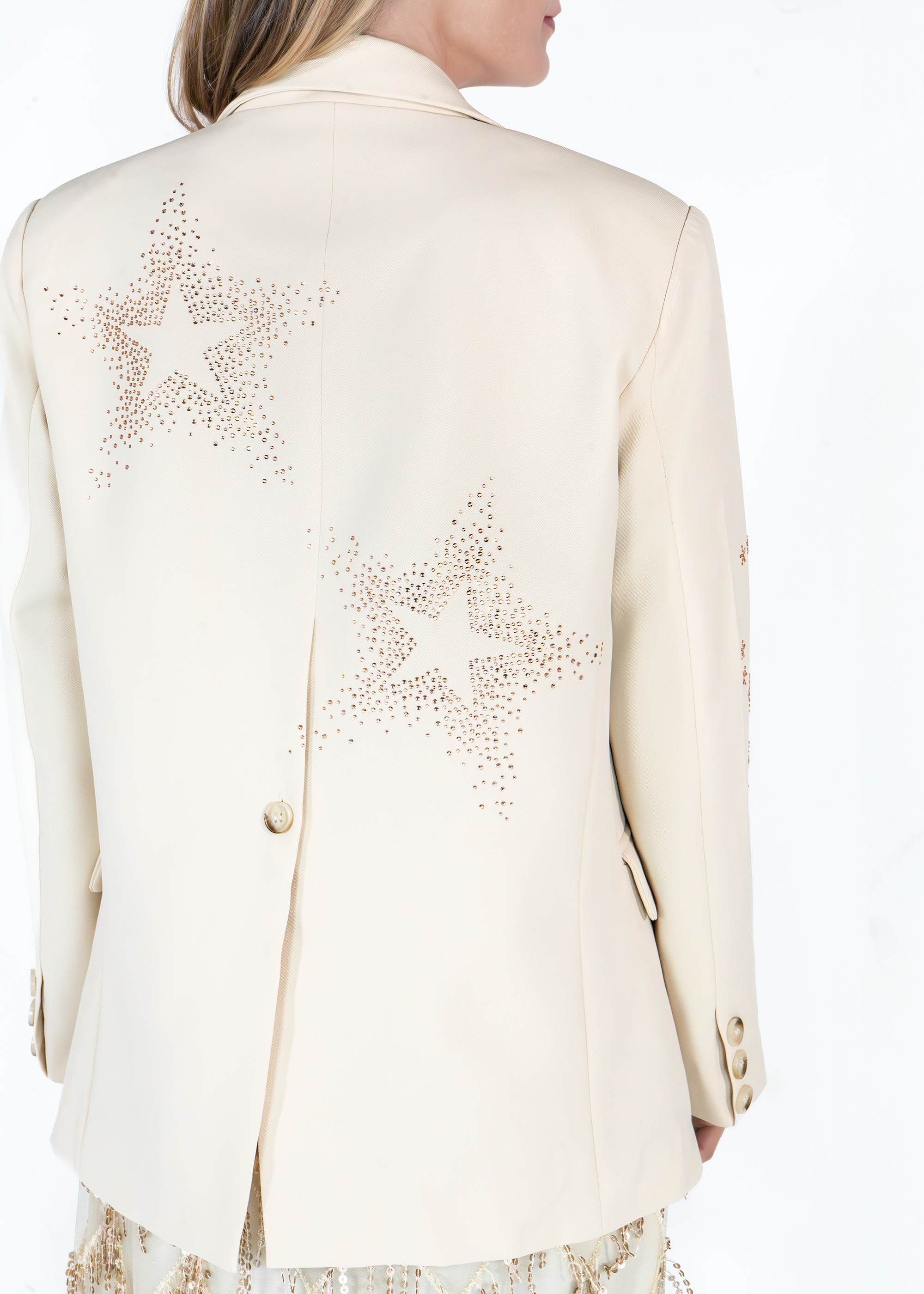 Blazer Brillos Hueso