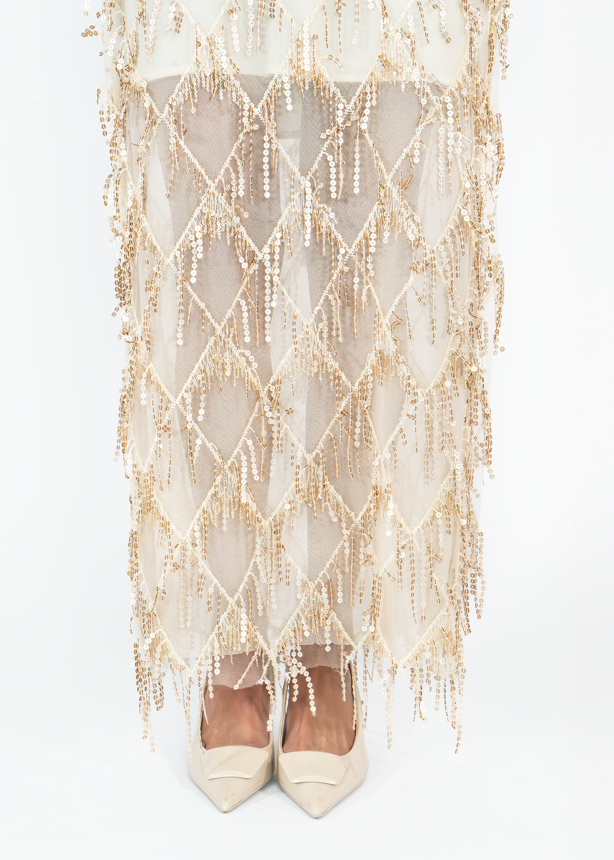 Falda de Tul  Beige