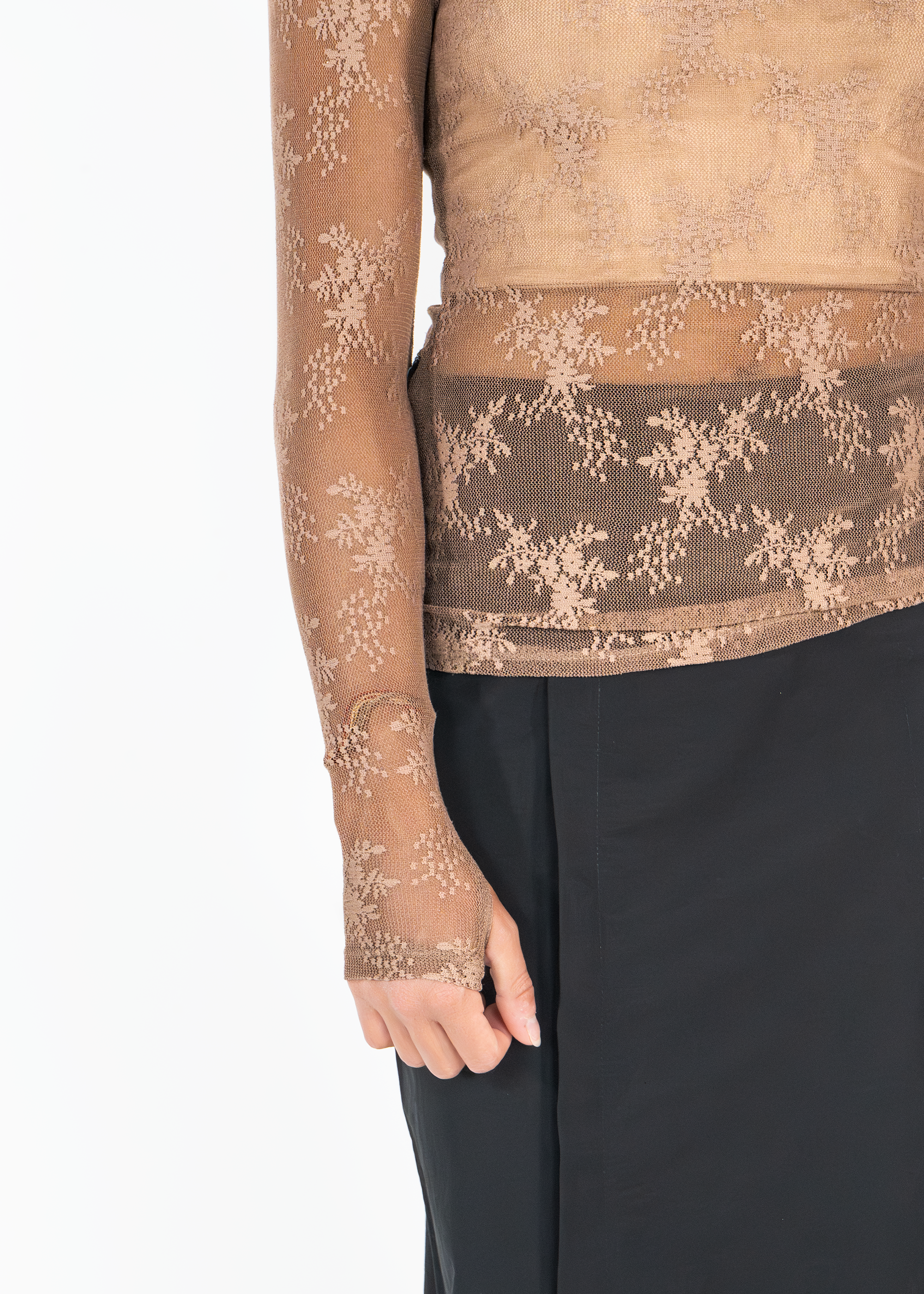 Blusa Mesh Beige