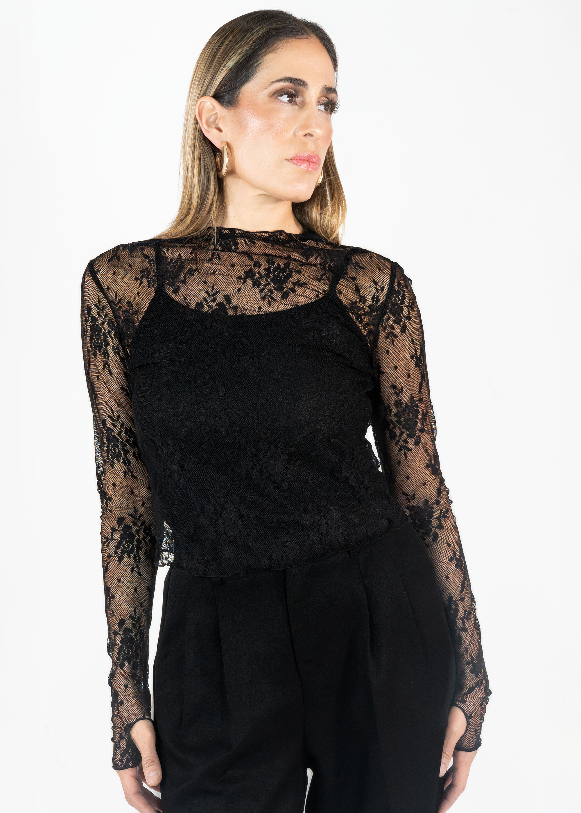 Blusa Mesh Negro